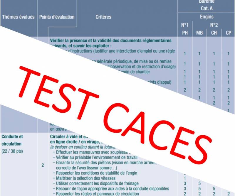 TEST CACES BCFTP 